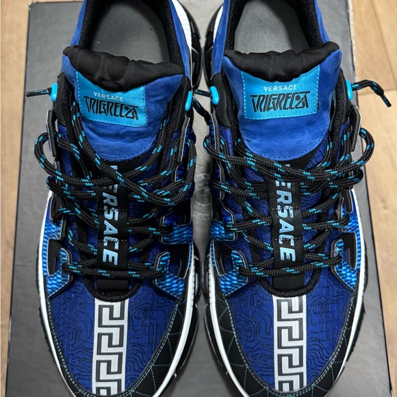 Versace Other - Versace Men's Black and Blue Sneakers